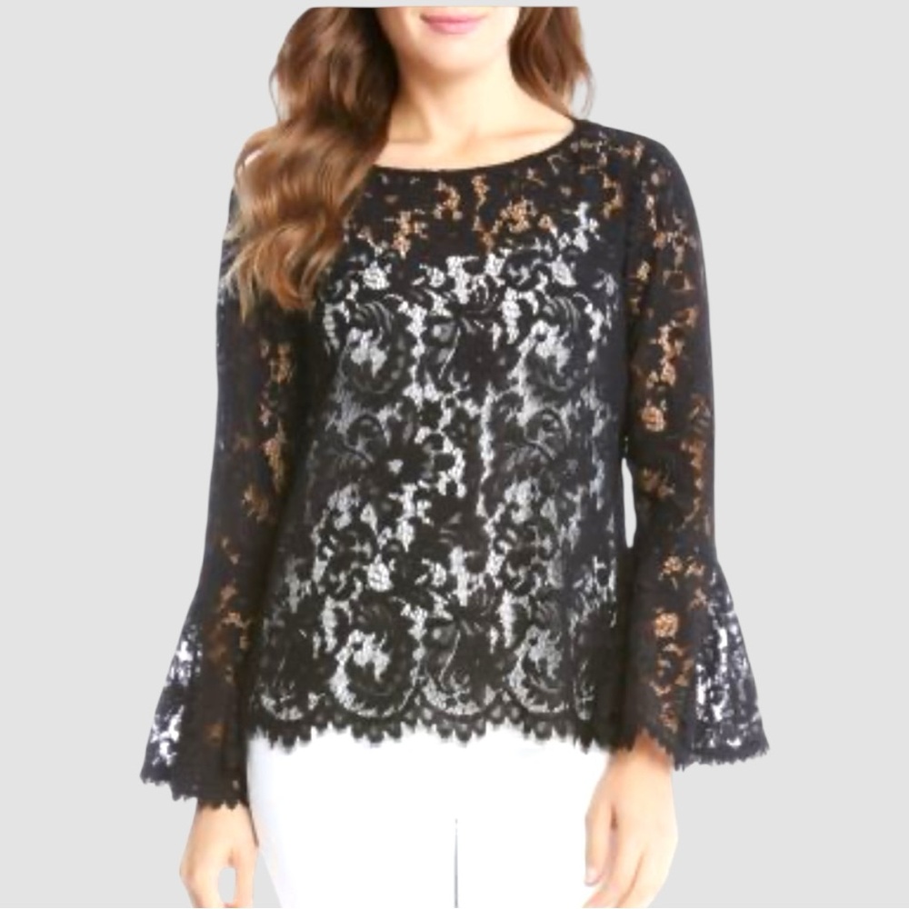 Alythea Elegant Black Lace Women's Top